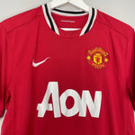 Shop 2011/12 MANCHESTER UNITED ROONEY #10 HOME SHIRT (L) NIKE, classic football shirts, vintage football shirts & retro soccer jerseys at Cult Kits