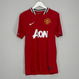 Shop 2011/12 MANCHESTER UNITED ROONEY #10 HOME SHIRT (M) NIKE, classic football shirts, vintage football shirts & retro soccer jerseys at Cult Kits