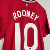 Shop 2011/12 MANCHESTER UNITED ROONEY #10 HOME SHIRT (M) NIKE, classic football shirts, vintage football shirts & retro soccer jerseys at Cult Kits