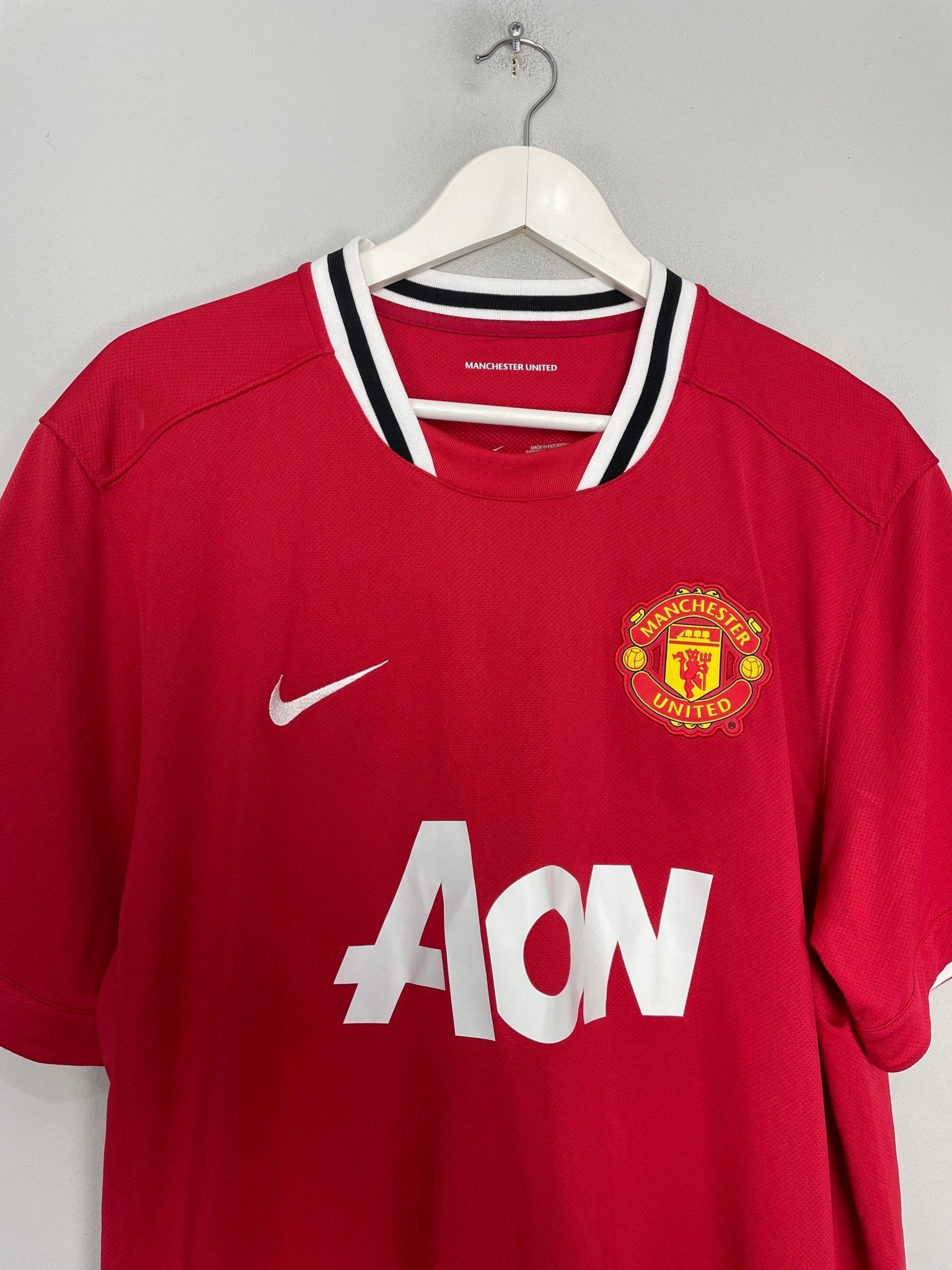 Shop 2011/12 MANCHESTER UNITED ROONEY #10 HOME SHIRT (XL) NIKE, classic football shirts, vintage football shirts & retro soccer jerseys at Cult Kits