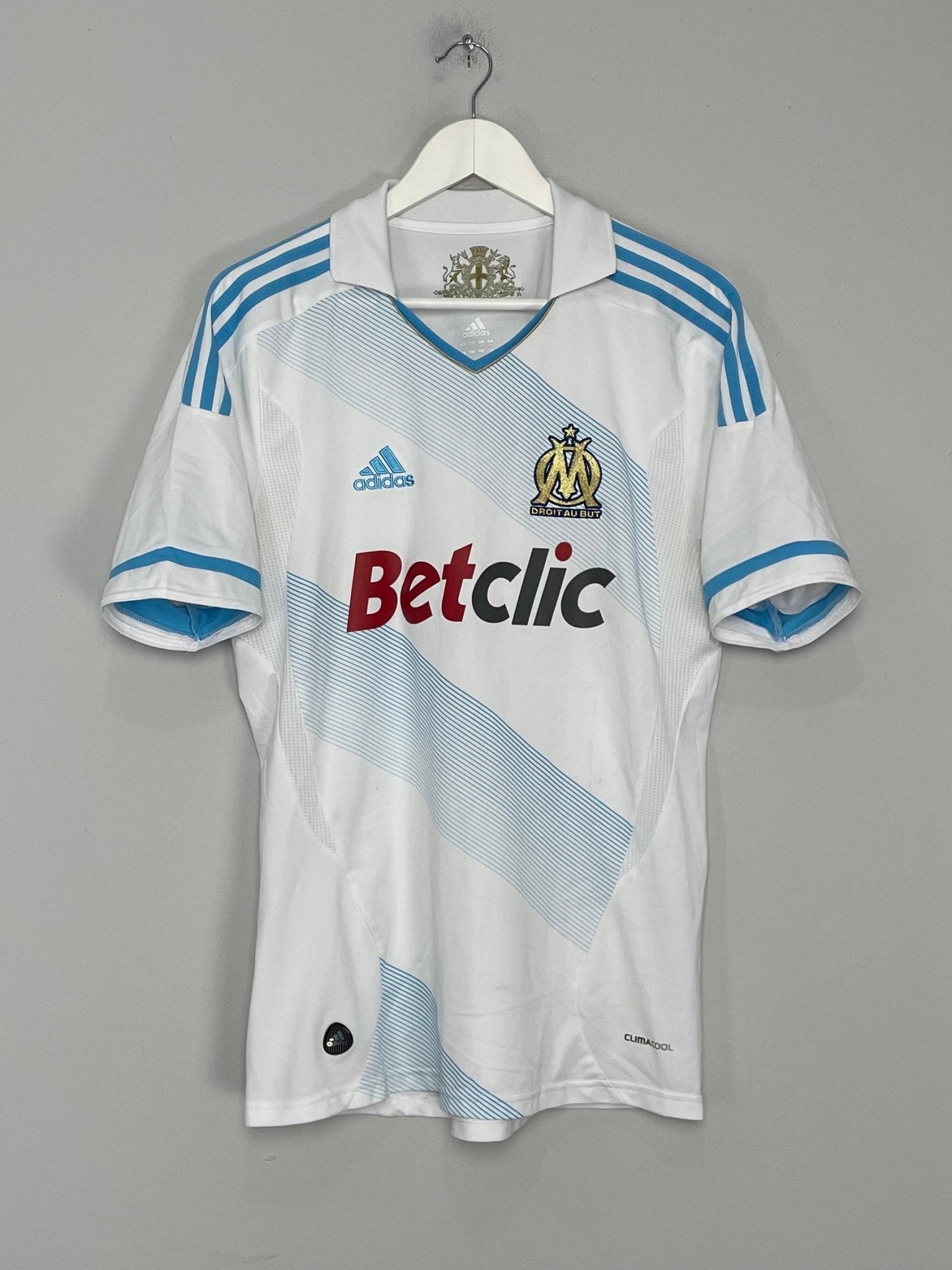 Shop 2011/12 MARSEILLE HOME SHIRT (M) ADIDAS, classic football shirts, vintage football shirts & retro soccer jerseys at Cult Kits