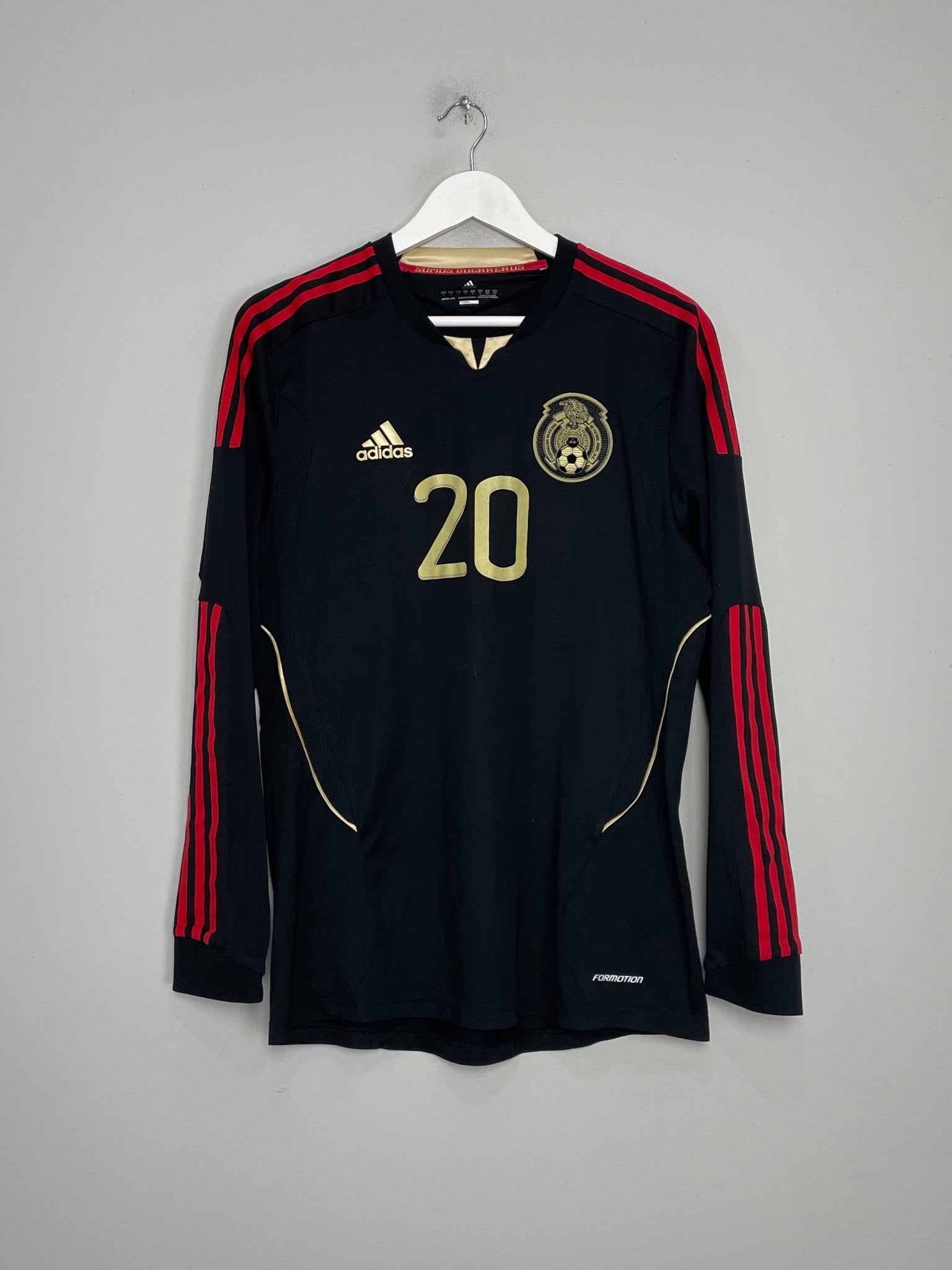 Shop 2011/12 MEXICO A.PULIDO #20 L/S *PLAYER ISSUE* AWAY SHIRT (L) ADIDAS, classic football shirts, vintage football shirts & retro soccer jerseys at Cult Kits