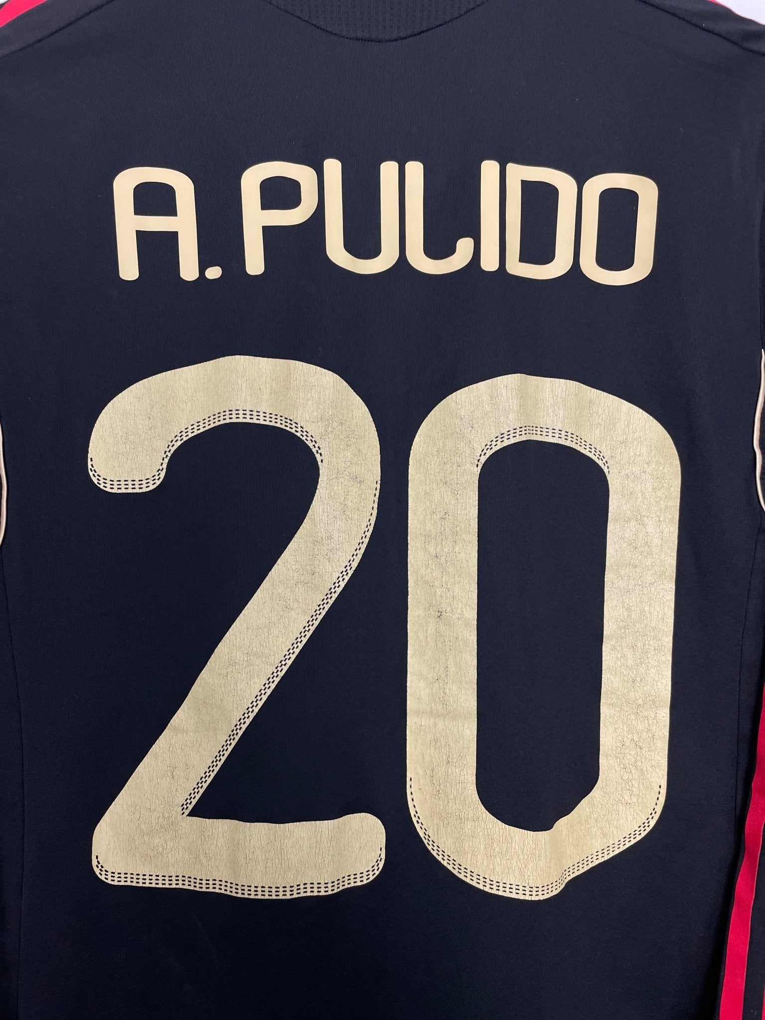 Shop 2011/12 MEXICO A.PULIDO #20 L/S *PLAYER ISSUE* AWAY SHIRT (L) ADIDAS, classic football shirts, vintage football shirts & retro soccer jerseys at Cult Kits