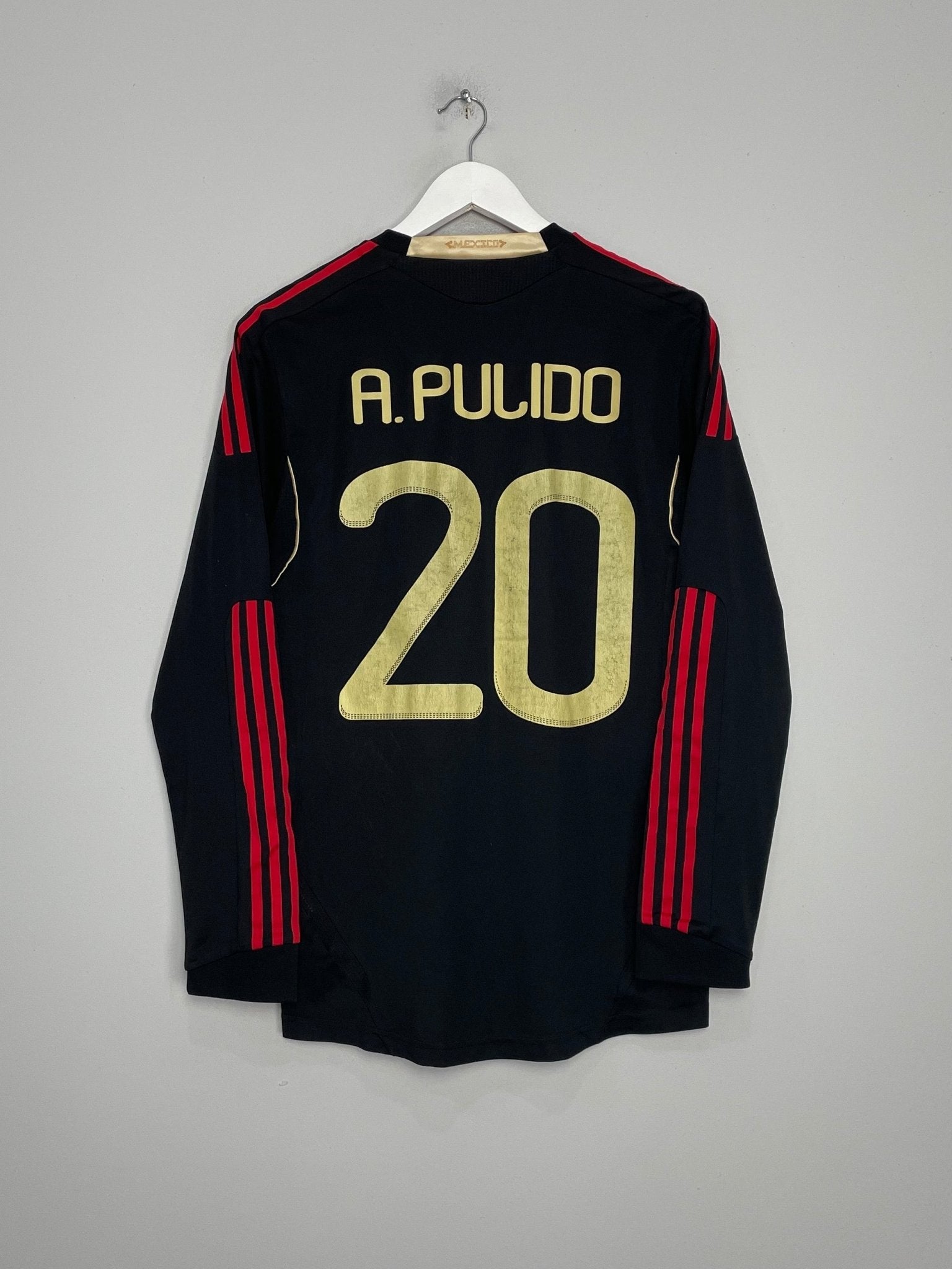 Shop 2011/12 MEXICO A.PULIDO #20 L/S *PLAYER ISSUE* AWAY SHIRT (L) ADIDAS, classic football shirts, vintage football shirts & retro soccer jerseys at Cult Kits