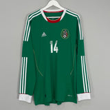 Shop 2011/12 MEXICO J.HERNANDEZ #14 L/S HOME SHIRT (XL) ADIDAS, classic football shirts, vintage football shirts & retro soccer jerseys at Cult Kits