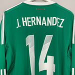 Shop 2011/12 MEXICO J.HERNANDEZ #14 L/S HOME SHIRT (XL) ADIDAS, classic football shirts, vintage football shirts & retro soccer jerseys at Cult Kits