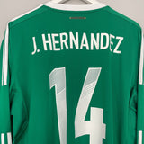 Shop 2011/12 MEXICO J.HERNANDEZ #14 L/S HOME SHIRT (XL) ADIDAS, classic football shirts, vintage football shirts & retro soccer jerseys at Cult Kits