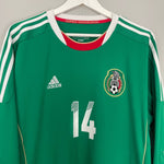 Shop 2011/12 MEXICO J.HERNANDEZ #14 L/S HOME SHIRT (XL) ADIDAS, classic football shirts, vintage football shirts & retro soccer jerseys at Cult Kits