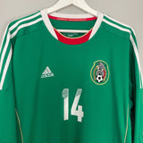 Shop 2011/12 MEXICO J.HERNANDEZ #14 L/S HOME SHIRT (XL) ADIDAS, classic football shirts, vintage football shirts & retro soccer jerseys at Cult Kits