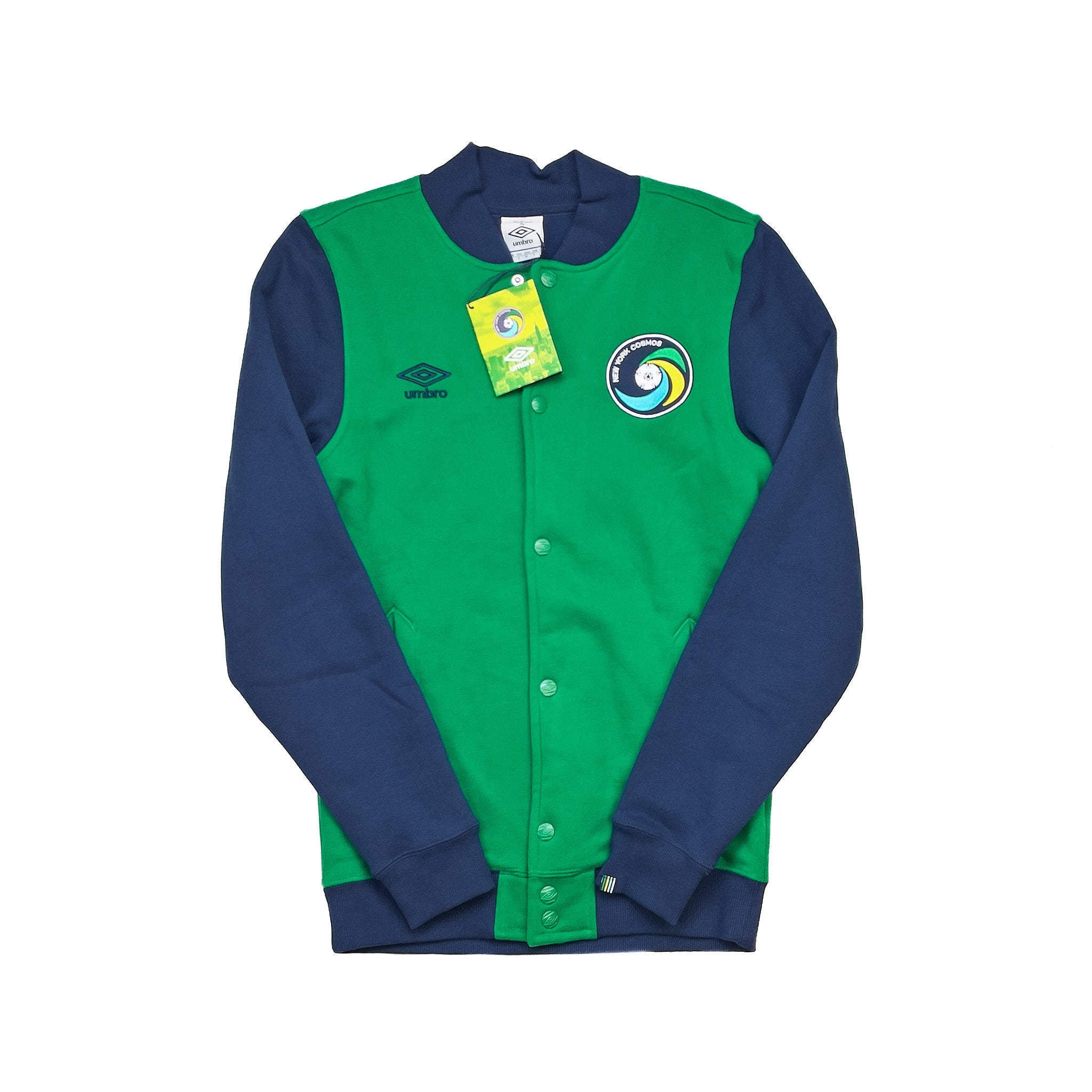 Buy 2011/12 New York Cosmos *BNWT* Fleece Baseball Jacket (S) Umbro ~ Free worldwide shipping ~ Authentic Vintage Football Shirts from Cult Kits