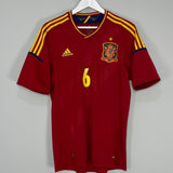 Shop 2011/12 SPAIN A.INIESTA #6 HOME SHIRT (L) ADIDAS, classic football shirts, vintage football shirts & retro soccer jerseys at Cult Kits