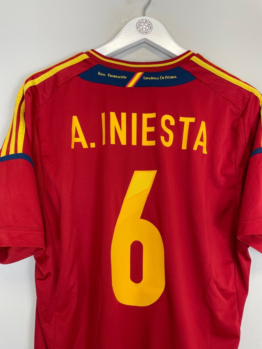 2011/12 SPAIN A.INIESTA 6 HOME SHIRT (XL) ADIDAS - Cult Kits - XL - Buy Vintage Football Shirts, Authentic Retro Football Shirts For Sale, Classic Football Shirts & Soccer Jersey