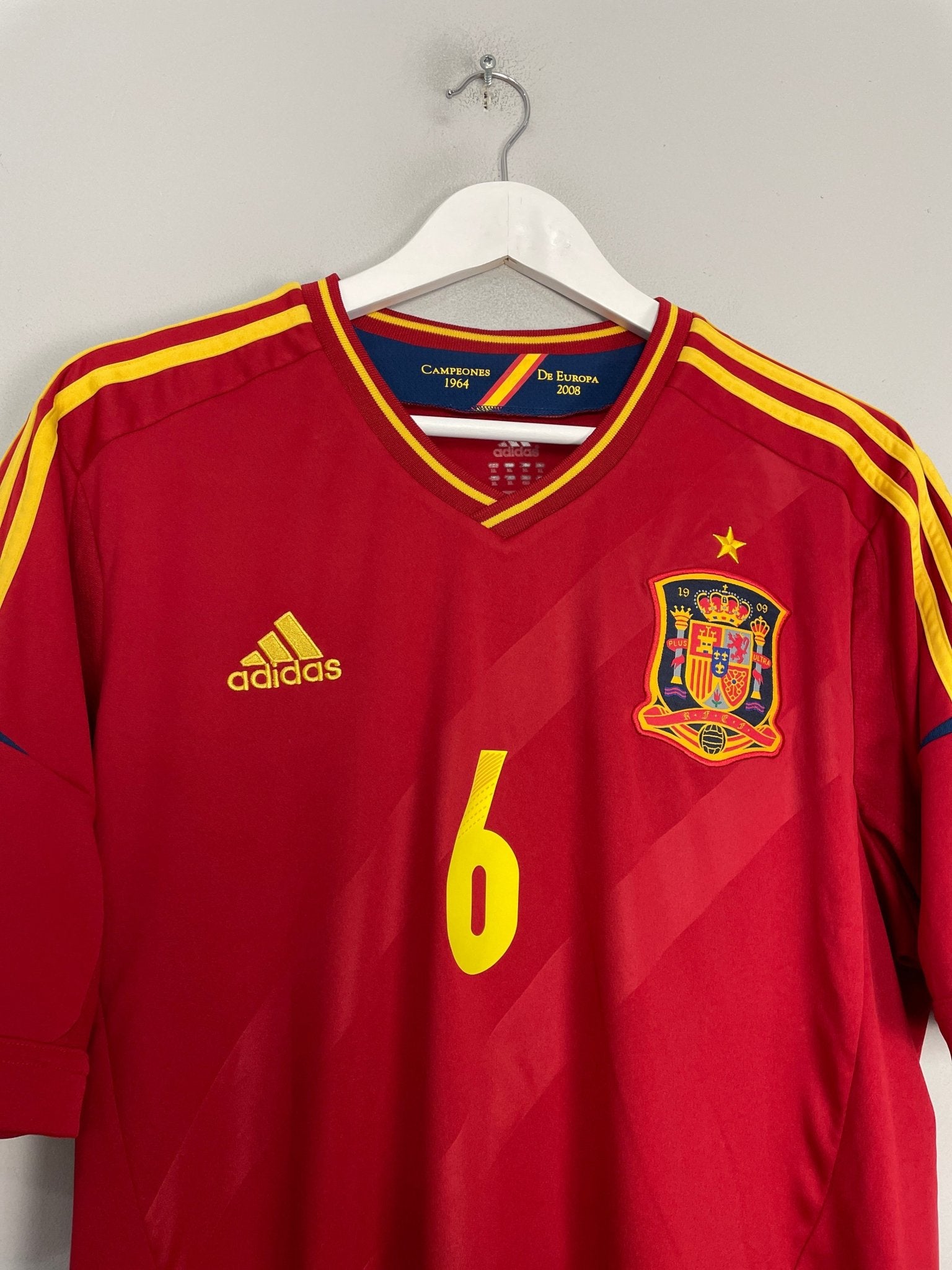 Shop 2011/12 SPAIN A.INIESTA #6 HOME SHIRT (XL) ADIDAS, classic football shirts, vintage football shirts & retro soccer jerseys at Cult Kits