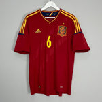 Shop 2011/12 SPAIN A.INIESTA #6 HOME SHIRT (XL) ADIDAS, classic football shirts, vintage football shirts & retro soccer jerseys at Cult Kits