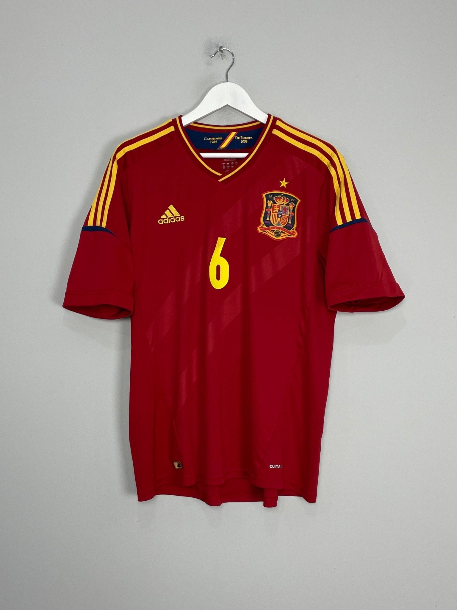 Shop 2011/12 SPAIN A.INIESTA #6 HOME SHIRT (XL) ADIDAS, classic football shirts, vintage football shirts & retro soccer jerseys at Cult Kits