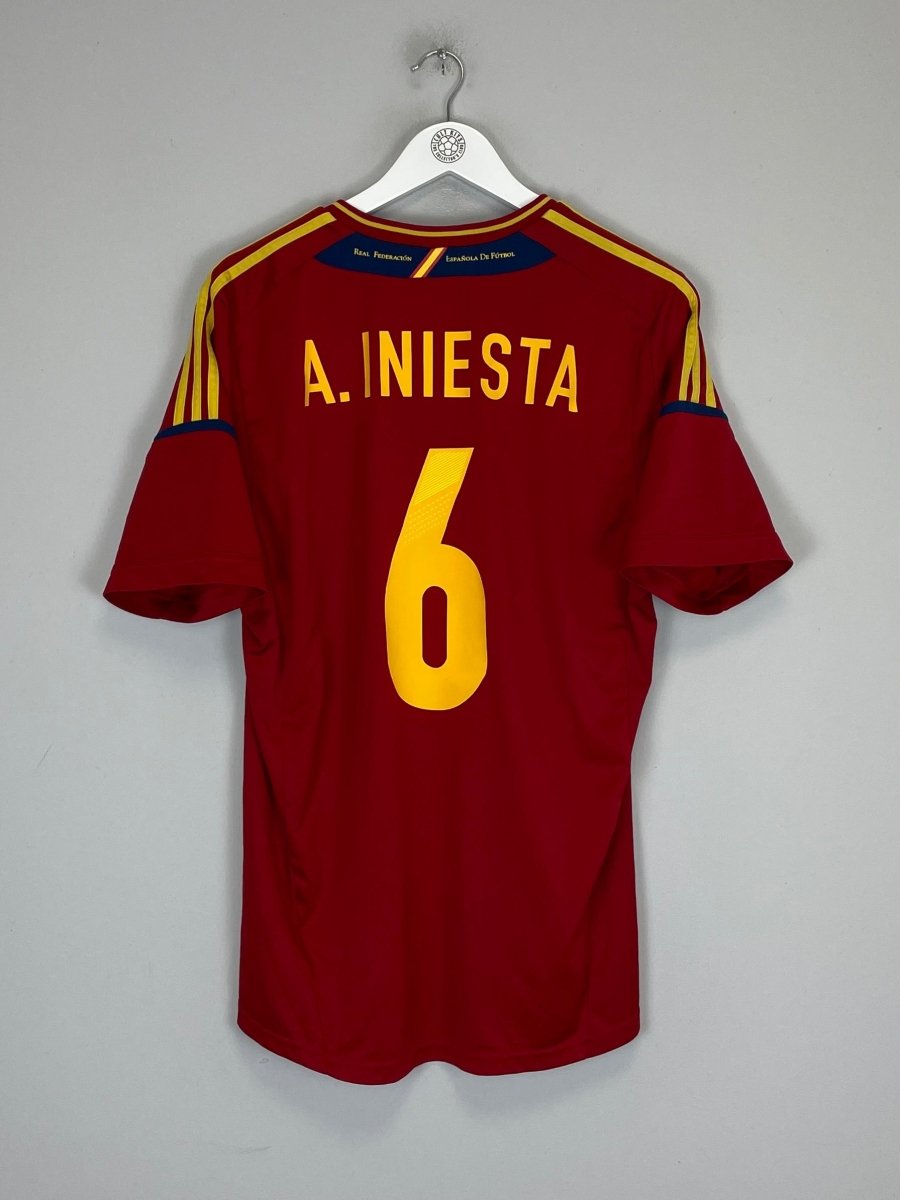 2011/12 SPAIN A.INIESTA 6 HOME SHIRT (XL) ADIDAS - Cult Kits - XL - Buy Vintage Football Shirts, Authentic Retro Football Shirts For Sale, Classic Football Shirts & Soccer Jersey