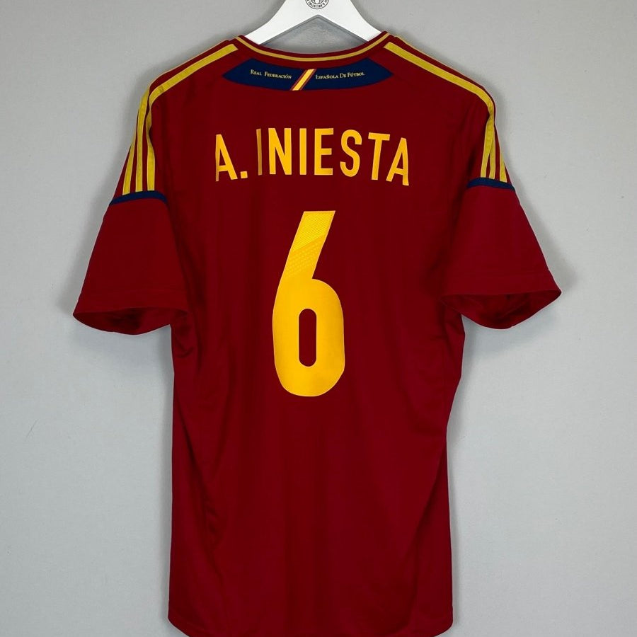 2011/12 SPAIN A.INIESTA 6 HOME SHIRT (XL) ADIDAS - Cult Kits - XL - Buy Vintage Football Shirts, Authentic Retro Football Shirts For Sale, Classic Football Shirts & Soccer Jersey