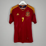 Shop 2011/12 SPAIN DAVID VILLA #7 HOME SHIRT (L) ADIDAS, classic football shirts, vintage football shirts & retro soccer jerseys at Cult Kits