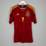 Shop 2011/12 SPAIN DAVID VILLA #7 HOME SHIRT (L) ADIDAS, classic football shirts, vintage football shirts & retro soccer jerseys at Cult Kits