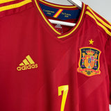 Shop 2011/12 SPAIN DAVID VILLA #7 HOME SHIRT (L) ADIDAS, classic football shirts, vintage football shirts & retro soccer jerseys at Cult Kits