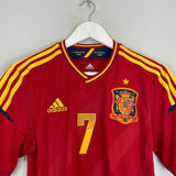 Shop 2011/12 SPAIN DAVID VILLA #7 HOME SHIRT (S) ADIDAS, classic football shirts, vintage football shirts & retro soccer jerseys at Cult Kits
