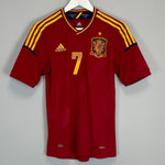Shop 2011/12 SPAIN DAVID VILLA #7 HOME SHIRT (S) ADIDAS, classic football shirts, vintage football shirts & retro soccer jerseys at Cult Kits