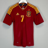 Shop 2011/12 SPAIN DAVID VILLA #7 HOME SHIRT (S) ADIDAS, classic football shirts, vintage football shirts & retro soccer jerseys at Cult Kits