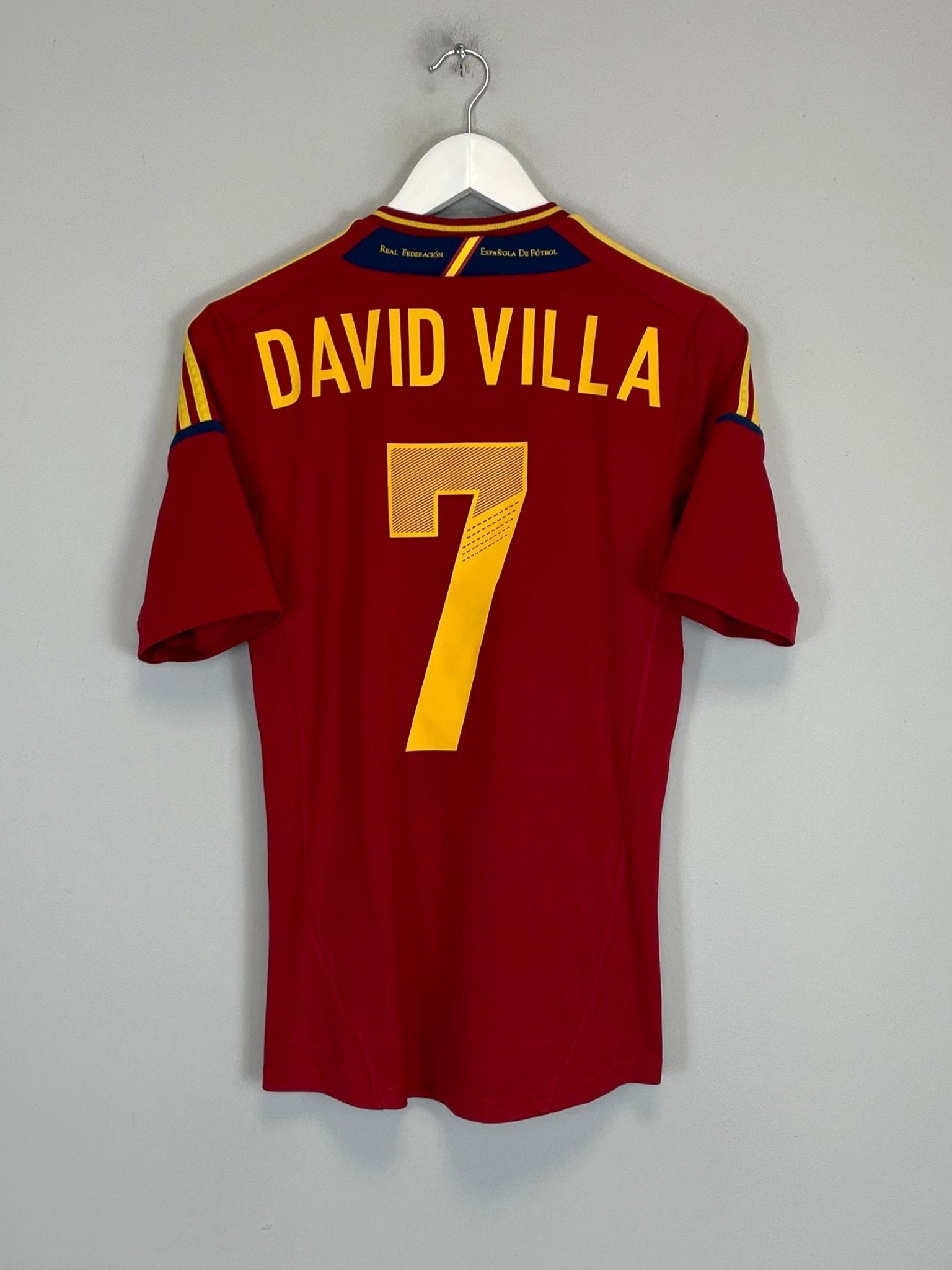 Shop 2011/12 SPAIN DAVID VILLA #7 HOME SHIRT (S) ADIDAS, classic football shirts, vintage football shirts & retro soccer jerseys at Cult Kits