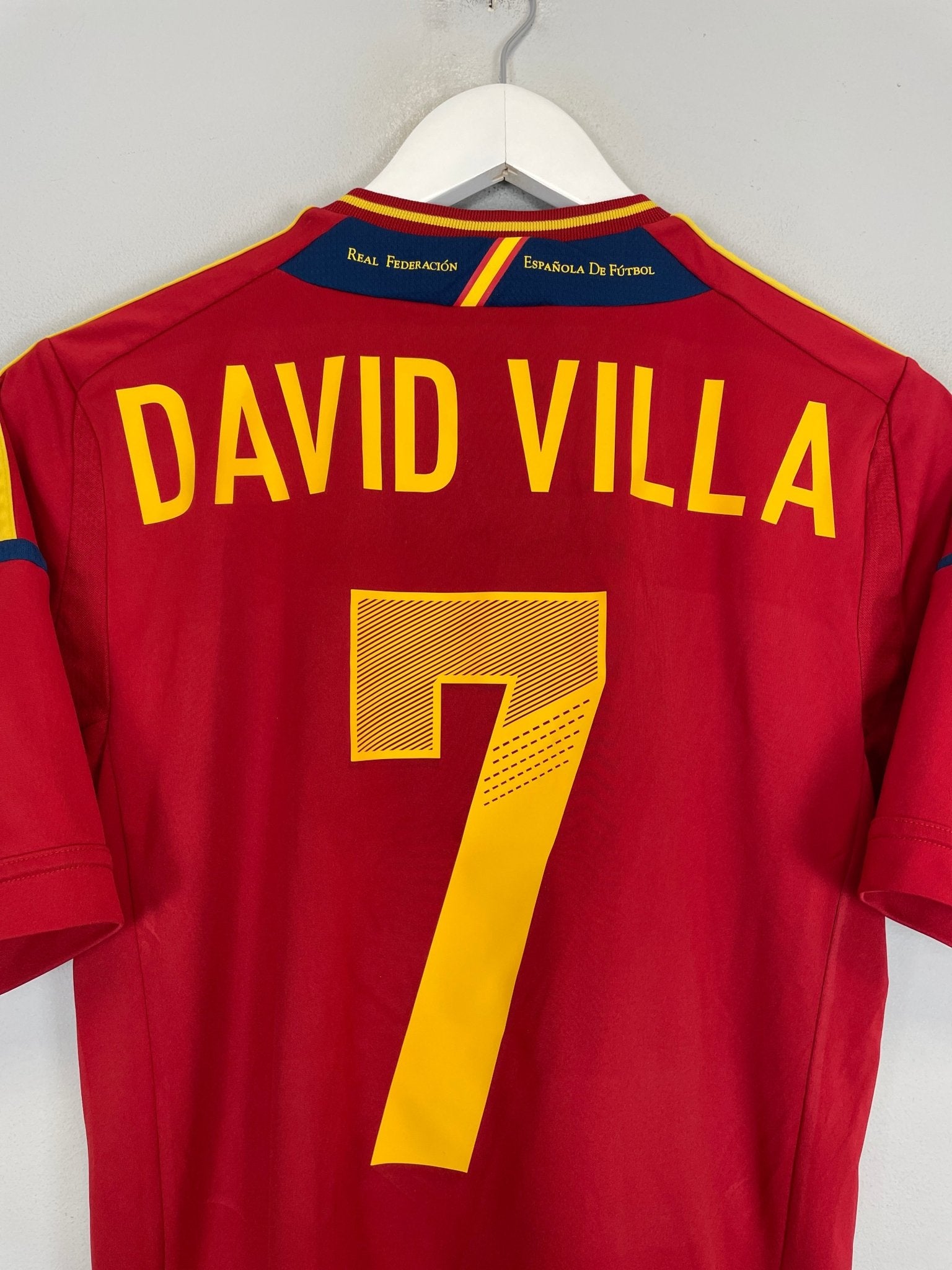 Shop 2011/12 SPAIN DAVID VILLA #7 HOME SHIRT (S) ADIDAS, classic football shirts, vintage football shirts & retro soccer jerseys at Cult Kits