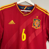Shop 2011/12 SPAIN INIESTA #6 HOME SHIRT (L) ADIDAS, classic football shirts, vintage football shirts & retro soccer jerseys at Cult Kits
