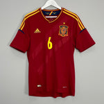 Shop 2011/12 SPAIN INIESTA #6 HOME SHIRT (L) ADIDAS, classic football shirts, vintage football shirts & retro soccer jerseys at Cult Kits