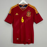 Shop 2011/12 SPAIN INIESTA #6 HOME SHIRT (L) ADIDAS, classic football shirts, vintage football shirts & retro soccer jerseys at Cult Kits