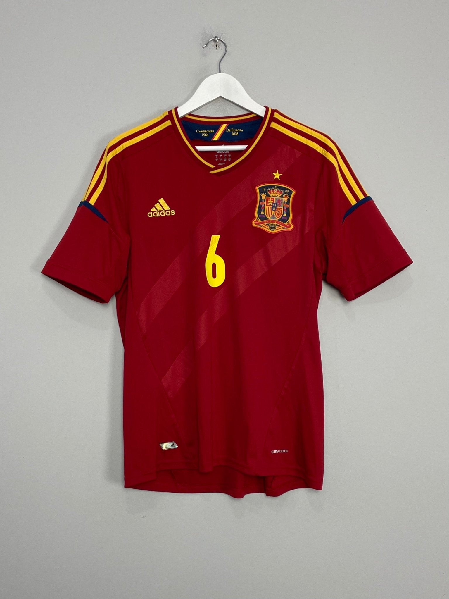 Shop 2011/12 SPAIN INIESTA #6 HOME SHIRT (L) ADIDAS, classic football shirts, vintage football shirts & retro soccer jerseys at Cult Kits