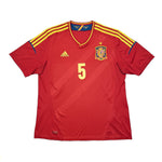 Buy 2011/12 Spain Puyol 5 Home Shirt (XL) Adidas ~ Free worldwide shipping ~ Authentic Vintage Football Shirts from Cult Kits