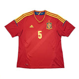 Buy 2011/12 Spain Puyol 5 Home Shirt (XL) Adidas ~ Free worldwide shipping ~ Authentic Vintage Football Shirts from Cult Kits
