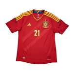 Buy 2011/12 Spain Silva 21 Home Shirt (L) Adidas ~ Free worldwide shipping ~ Authentic Vintage Football Shirts from Cult Kits