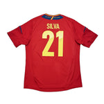 Buy 2011/12 Spain Silva 21 Home Shirt (L) Adidas ~ Free worldwide shipping ~ Authentic Vintage Football Shirts from Cult Kits