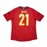Buy 2011/12 Spain Silva 21 Home Shirt (L) Adidas ~ Free worldwide shipping ~ Authentic Vintage Football Shirts from Cult Kits