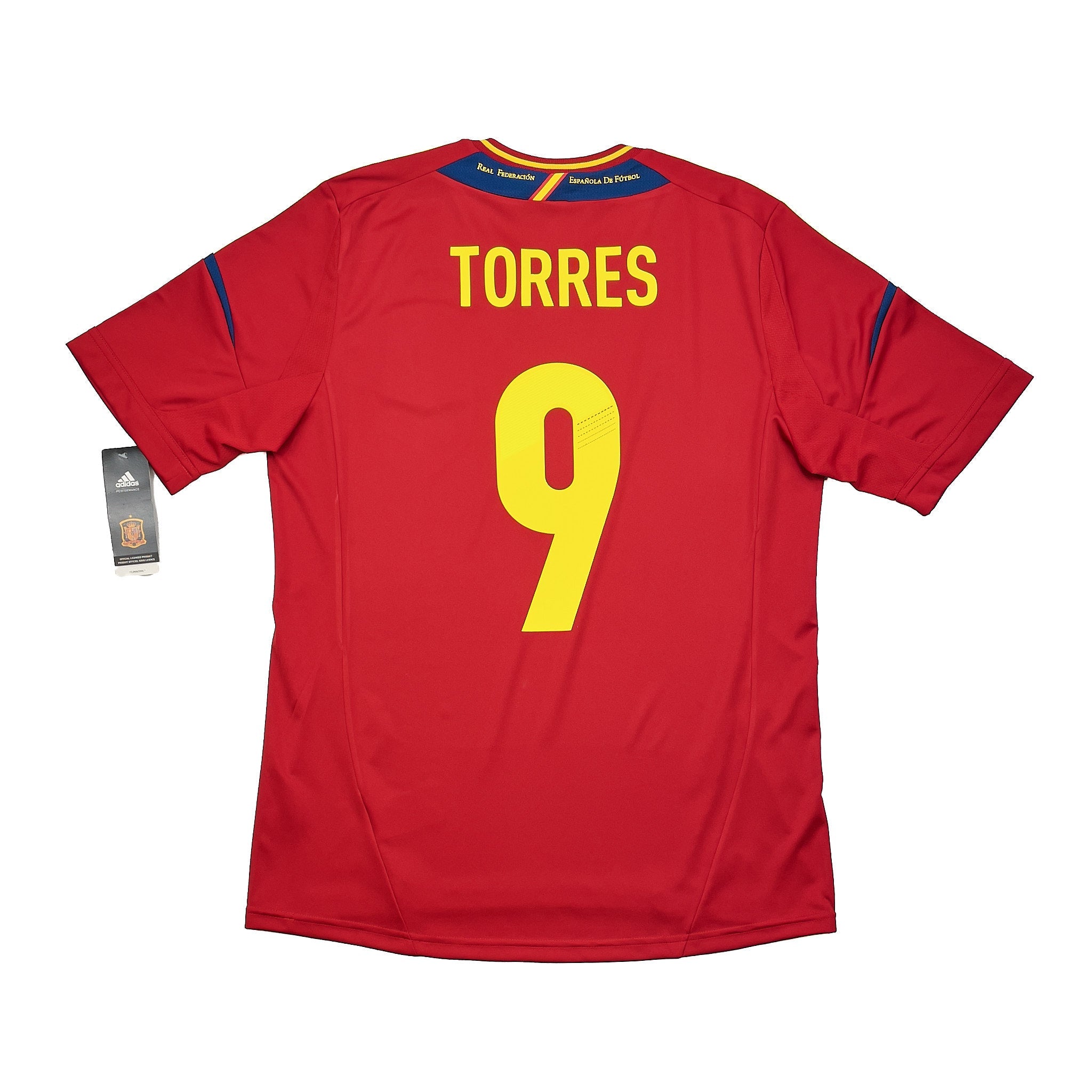 Buy 2011/12 Spain Torres 9 *BNWT* Home Shirt (M) Adidas ~ Free worldwide shipping ~ Authentic Vintage Football Shirts from Cult Kits