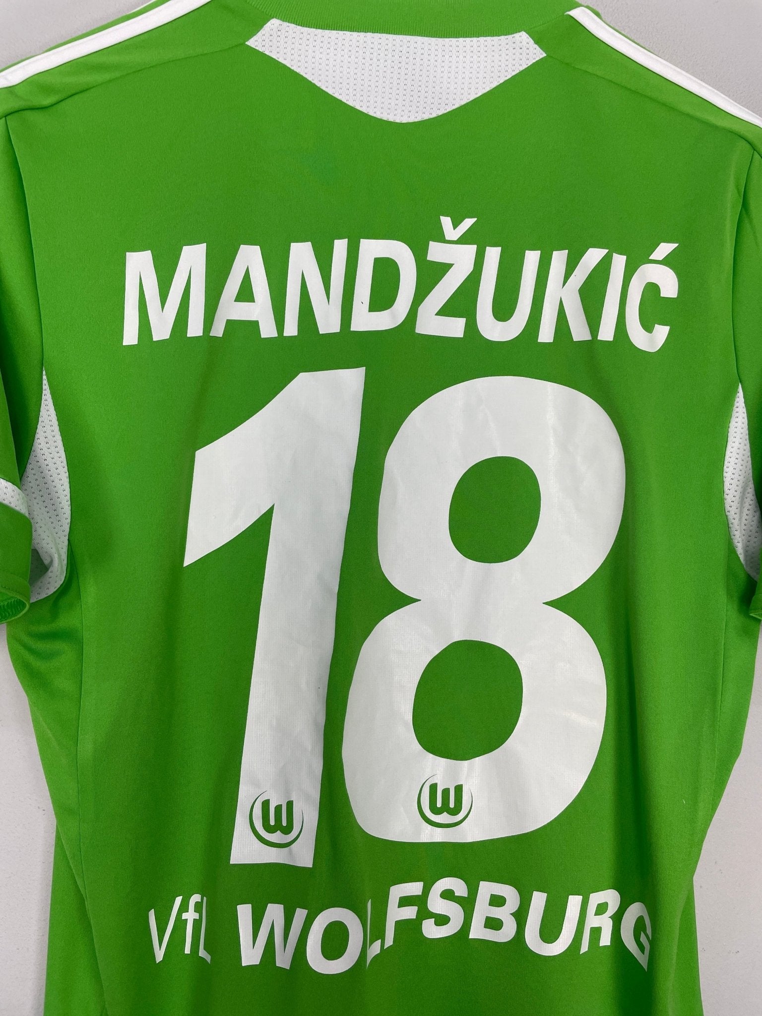 Shop 2011/12 WOLFSBURG MANDZUKIC #18 HOME SHIRT (S) ADIDAS, classic football shirts, vintage football shirts & retro soccer jerseys at Cult Kits