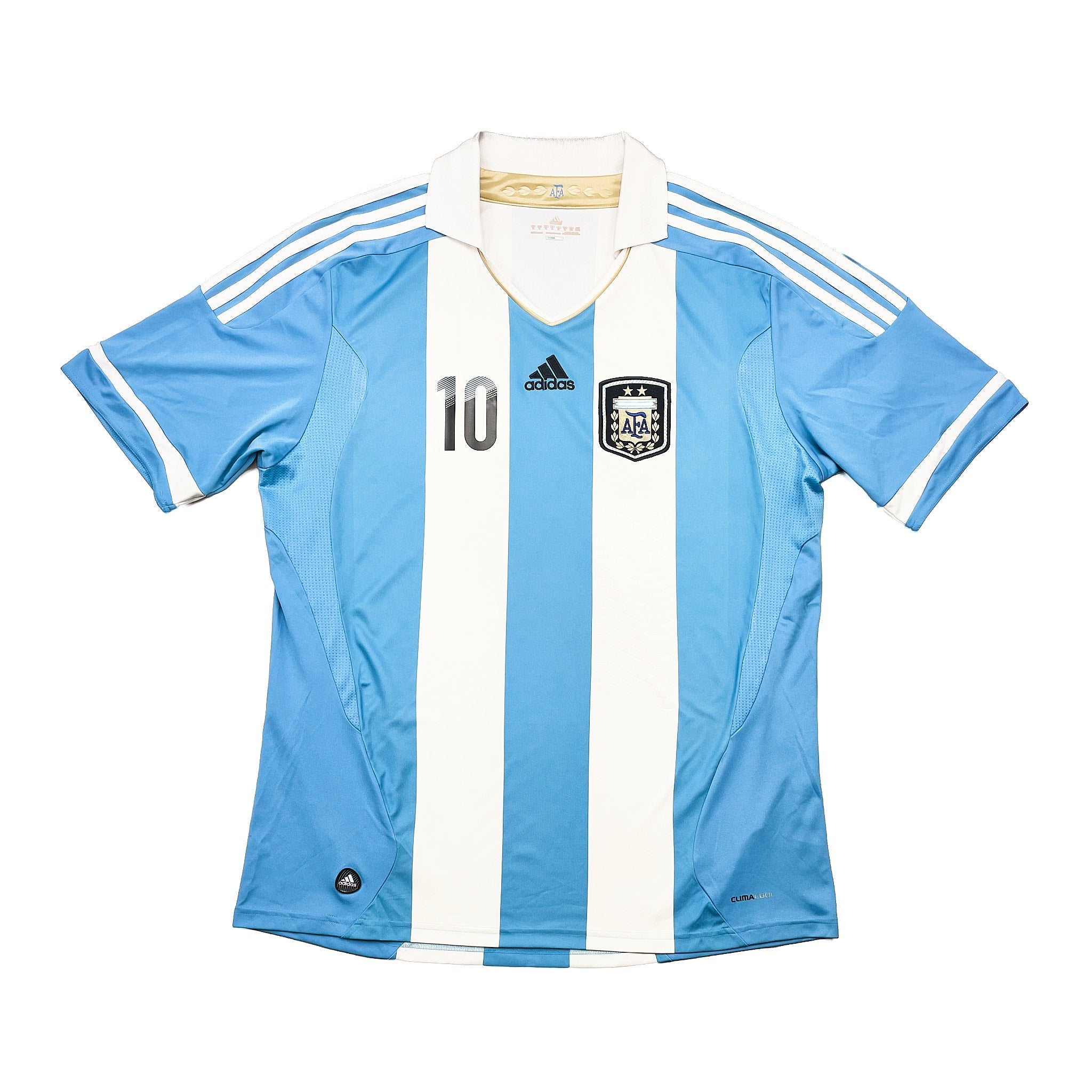 Buy 2011/13 Argentina Messi 10 Home Shirt (XL) Adidas ~ Free worldwide shipping available ~ Authentic Vintage Football Shirts from Cult Kits
