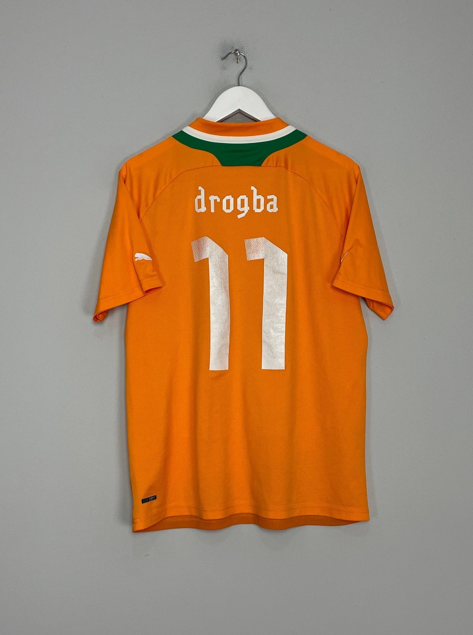 Shop 2011/13 IVORY COAST DROGBA #11 HOME SHIRT (L) PUMA, classic football shirts, vintage football shirts & retro soccer jerseys at Cult Kits