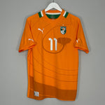 Shop 2011/13 IVORY COAST DROGBA #11 HOME SHIRT (L) PUMA, classic football shirts, vintage football shirts & retro soccer jerseys at Cult Kits