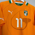 Shop 2011/13 IVORY COAST DROGBA #11 HOME SHIRT (L) PUMA, classic football shirts, vintage football shirts & retro soccer jerseys at Cult Kits