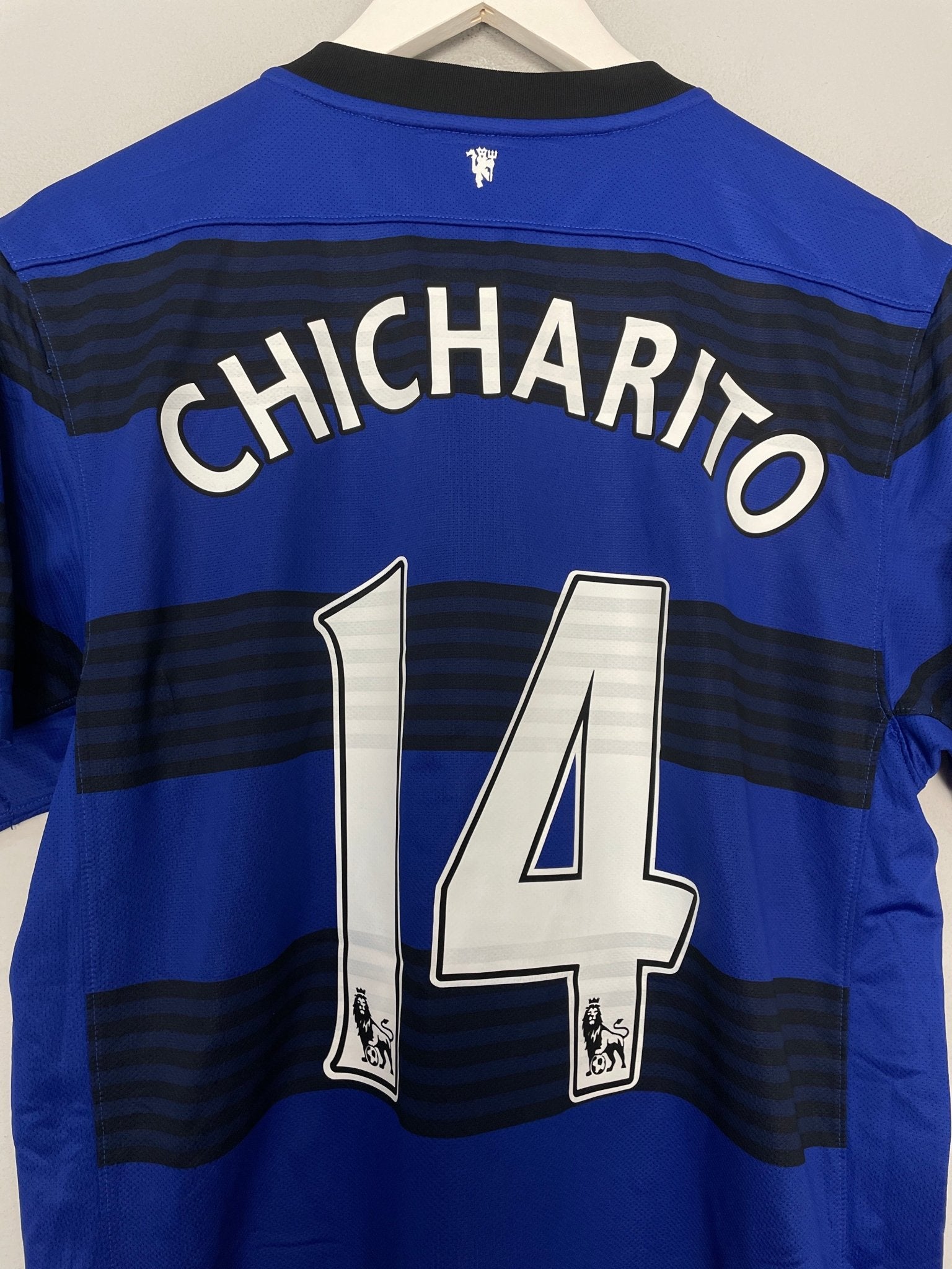 Shop 2011/13 MANCHESTER UNITED CHICHARITO #14 AWAY SHIRT (L) NIKE, classic football shirts, vintage football shirts & retro soccer jerseys at Cult Kits