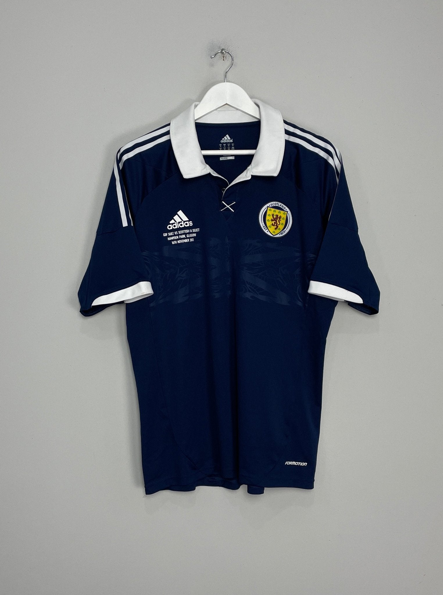 Shop 2011/13 SCOTLAND #16 *SCOTTISH FA SELECT* HOME SHIRT (XL) ADIDAS, classic football shirts, vintage football shirts & retro soccer jerseys at Cult Kits