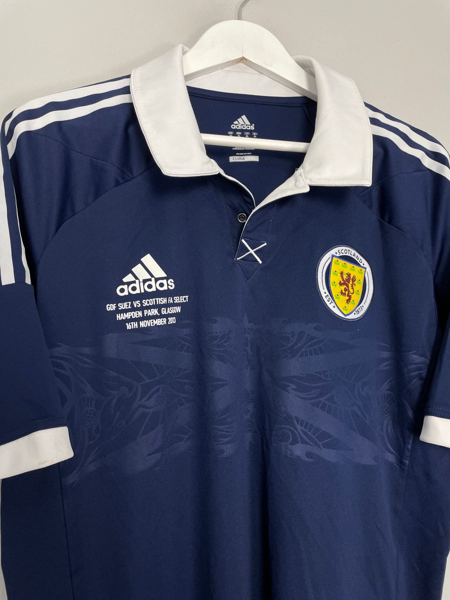 Shop 2011/13 SCOTLAND #16 *SCOTTISH FA SELECT* HOME SHIRT (XL) ADIDAS, classic football shirts, vintage football shirts & retro soccer jerseys at Cult Kits