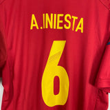Shop 2011/13 SPAIN A.INIESTA #6 HOME SHIRT (XL) ADIDAS, classic football shirts, vintage football shirts & retro soccer jerseys at Cult Kits