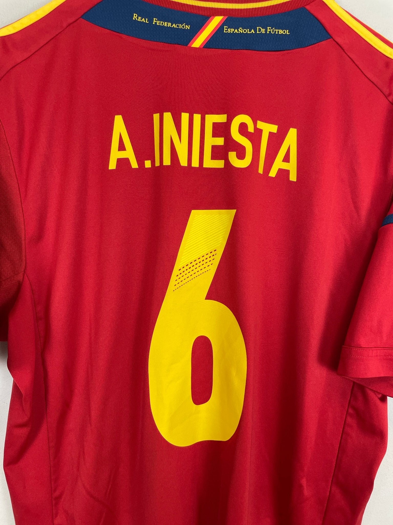 Shop 2011/13 SPAIN A.INIESTA #6 HOME SHIRT (XL) ADIDAS, classic football shirts, vintage football shirts & retro soccer jerseys at Cult Kits