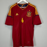 Shop 2011/13 SPAIN A.INIESTA #6 HOME SHIRT (XL) ADIDAS, classic football shirts, vintage football shirts & retro soccer jerseys at Cult Kits